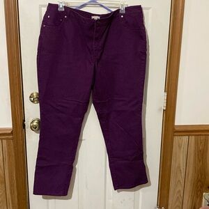 Woman Within Purple Ladies Jeans 22W